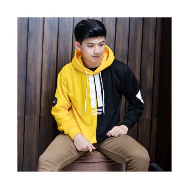 sweater hoodie kuning