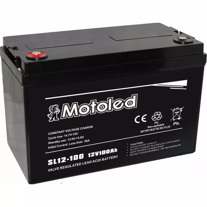 Gambar Baterai Motoled Aki Kering SL 12v 100Ah