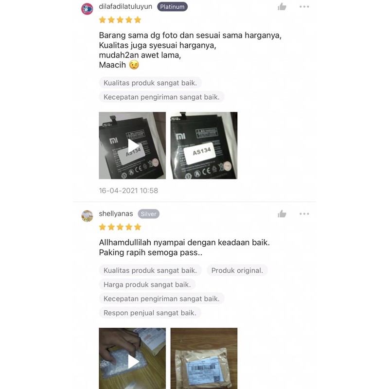 Baterai Original 100% Redmi Note 5a Prime Mi 5x Mi A1 Redmi S2 BN31 Batre Batrai Battery Red Mi BN 31 ORI HP