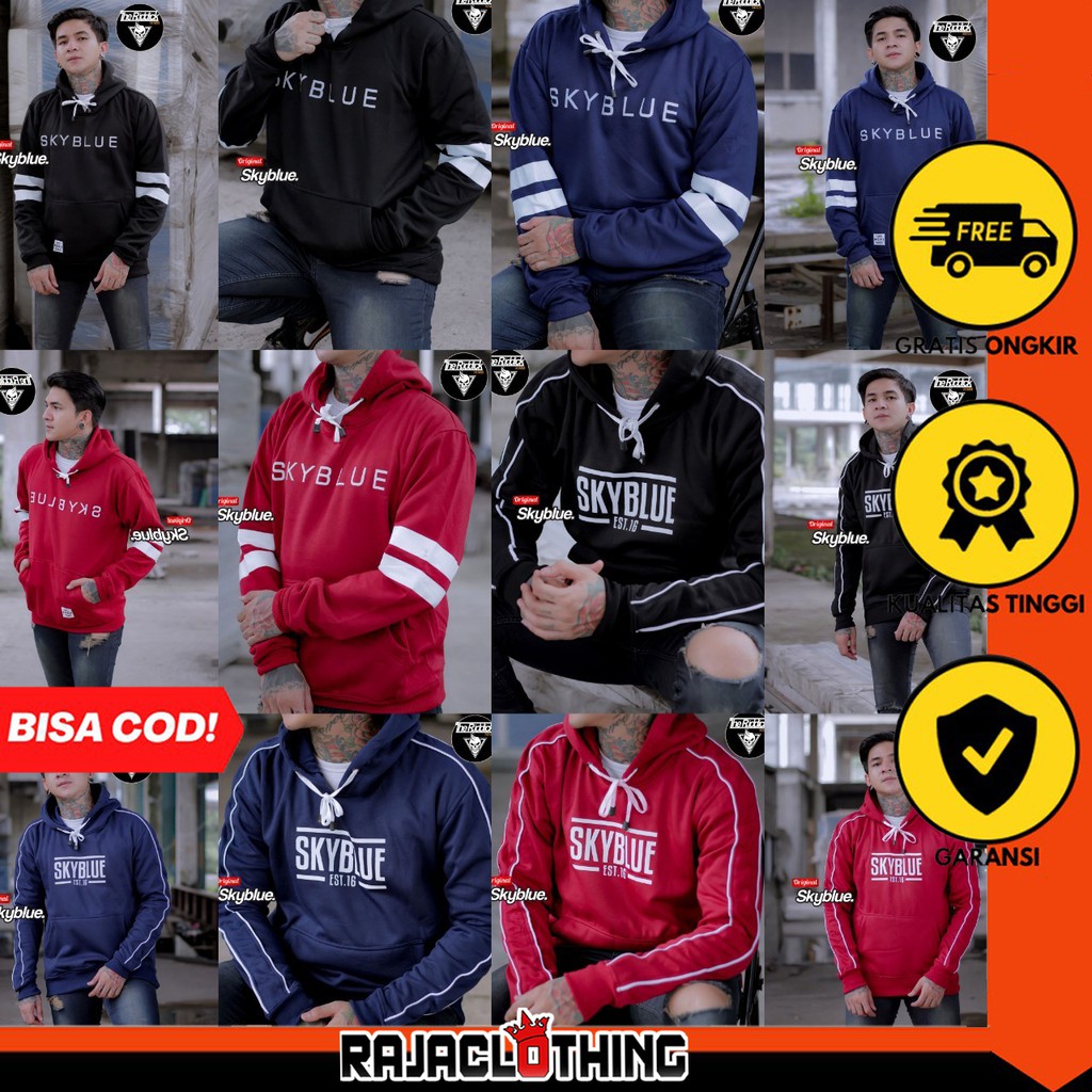 RCL - JAKET SKYBLUE PRIA THE RIDDICK ORIGINAL SWEATER CREWNECK PRIA WANITA SWEATER KASUAL