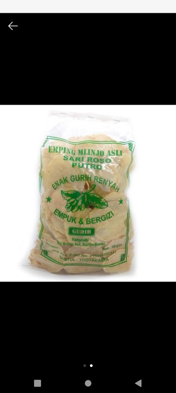 Emping Melinjo Mentah Asli Bantul Yogyakarta Gurih Kualitas Super