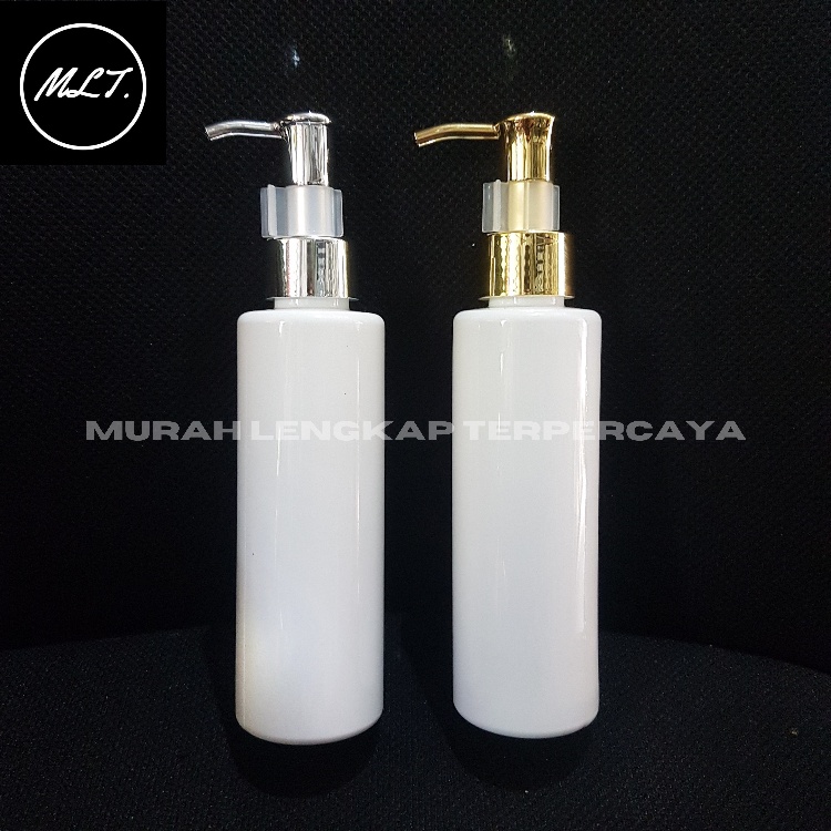 BOTOL PUMP REFILL 150ML GOLD / 150 ML PUMP LUXURY GOLD PUTIH SILVER REFILL PET