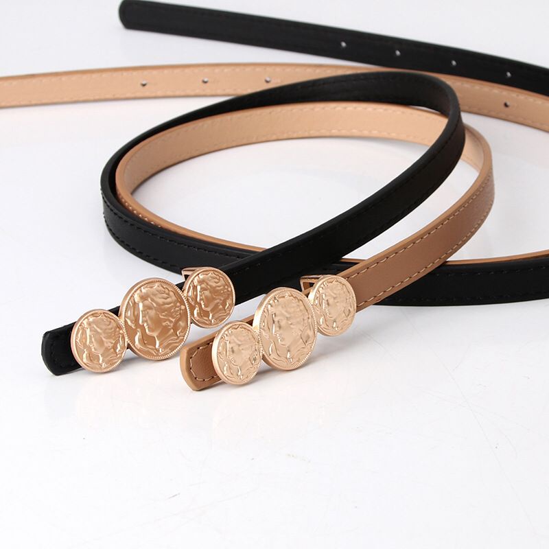 Ikat Pinggang Wanita Model Koin Bahan Kulit Belt Fashion Korea Import