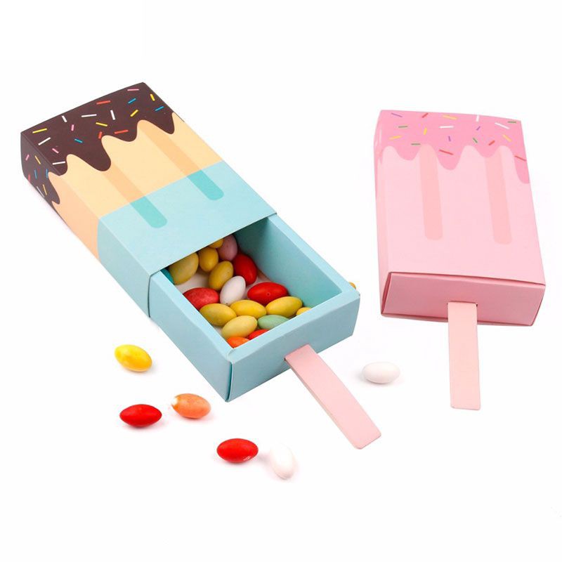 Kotak lucu gambar es krim/ box mingle lucu untuk hadiah / kotak cokelat permen/ box candy souvenir