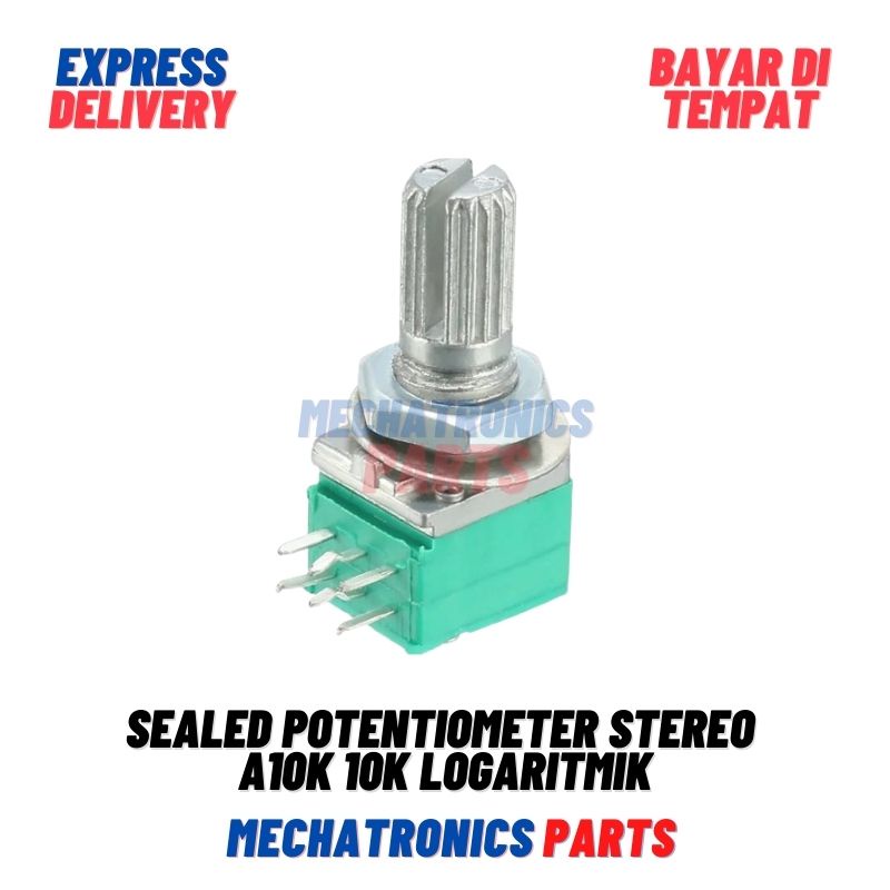 Sealed Potentiometer Potensiometer potensio Stereo A10K 10K Logaritmik