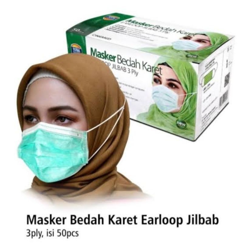 Masker hijab jilbab karet headloop / face mask