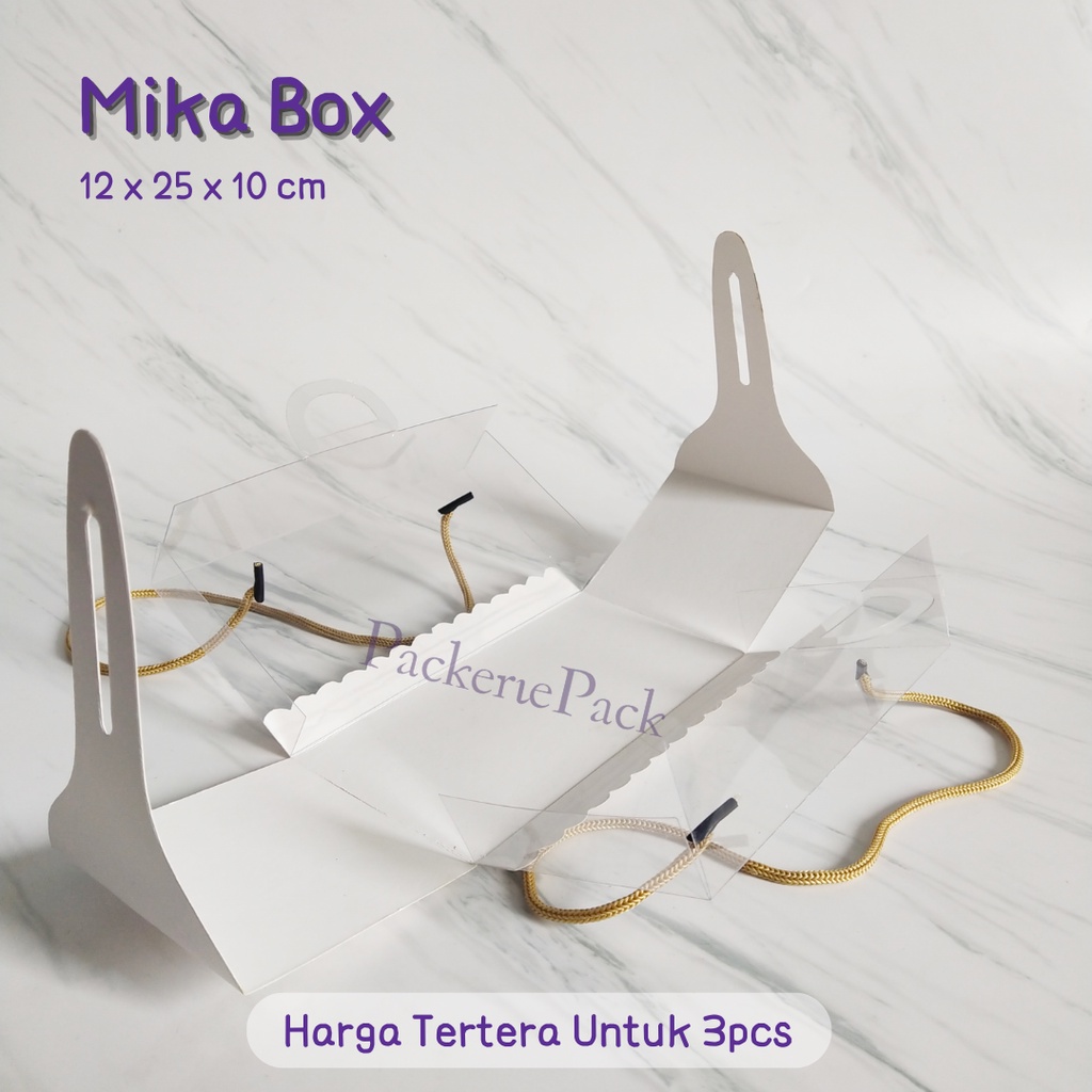 

(3 PCS) BOX MIKA HANDLE TALI 12 x 25 x 10 CM