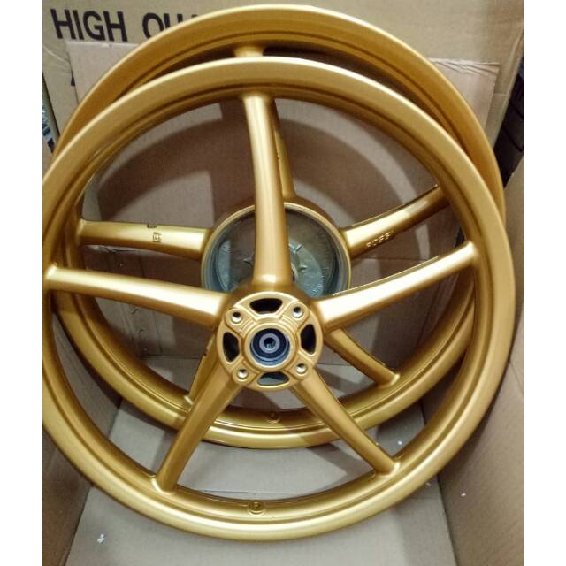 VELG PELEK RACING YAMAHA MX - JUPITER Z NEW BURHAN PALANG 5 V.ROSSI GOLD MDL RCB ORIGINAL