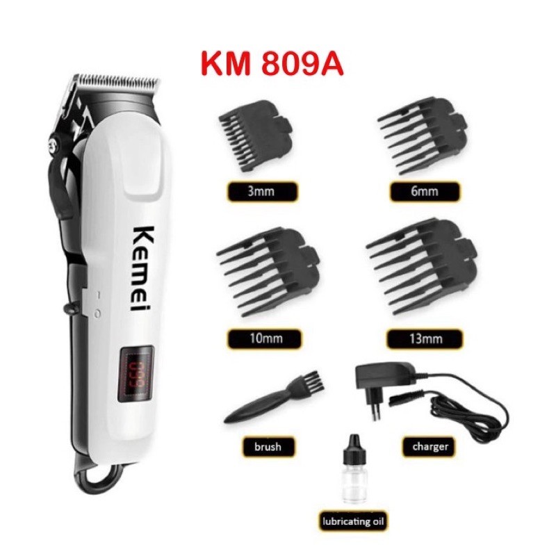 ALAT PENCUKUR RAMBUT KEMEI 809A 809 A HAIR CLIPPER RECHARGEABLE PENCUKUR PEMOTONG RAMBUT PRIA CAS