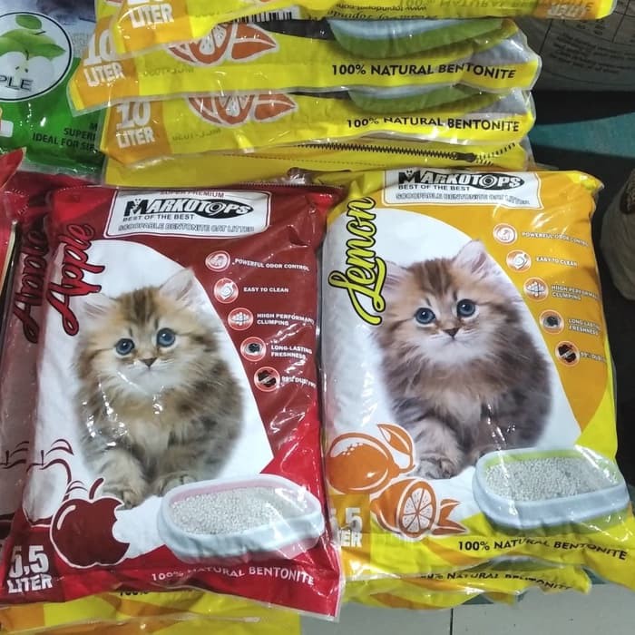 cat litter markotop 5 liter - pasir kucing gumpal wangi