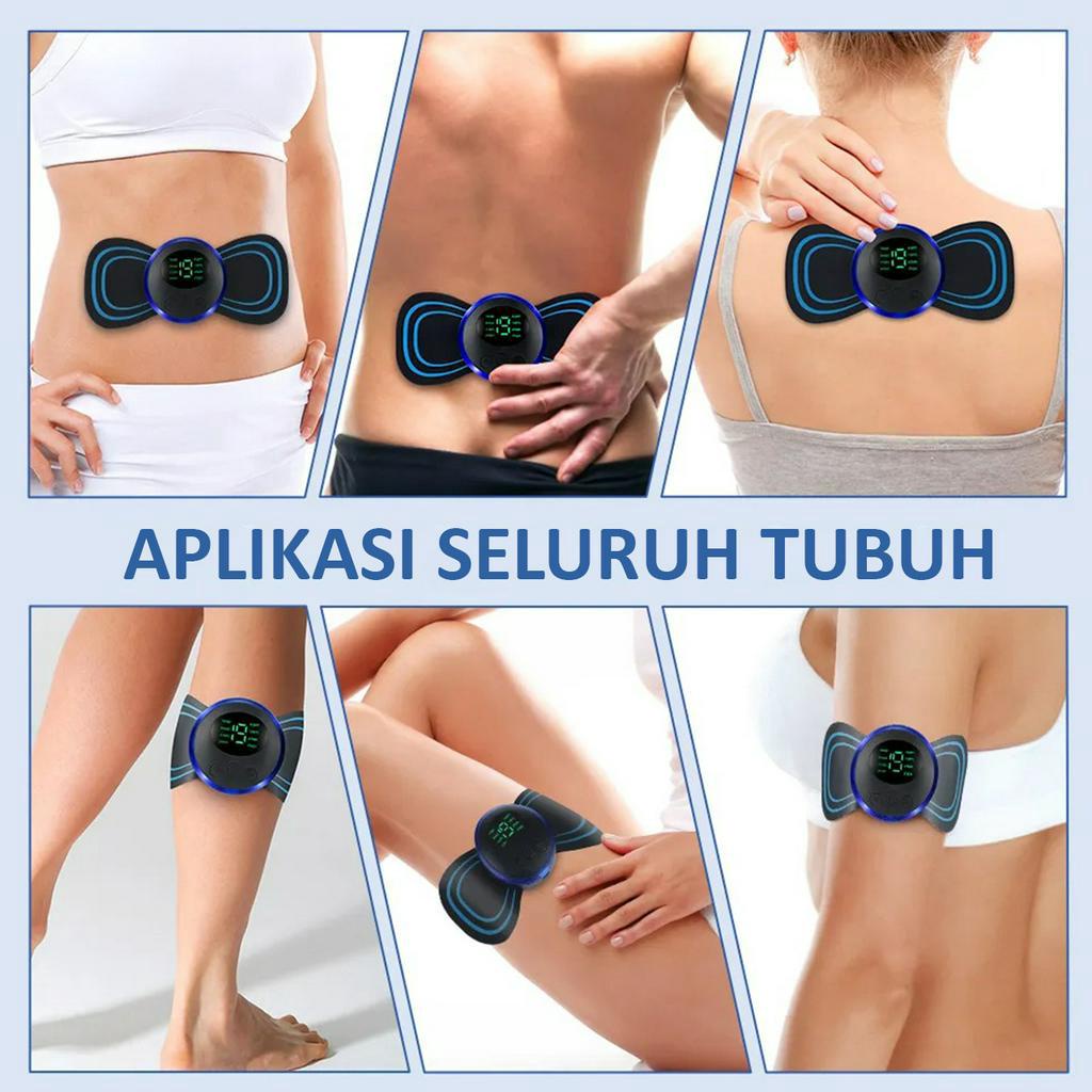 Alat Pijat Elektrik Tempel Portable Mini - Alat Pijat Mini Massage Elektrik Tempel EMS Terapi Leher Massager