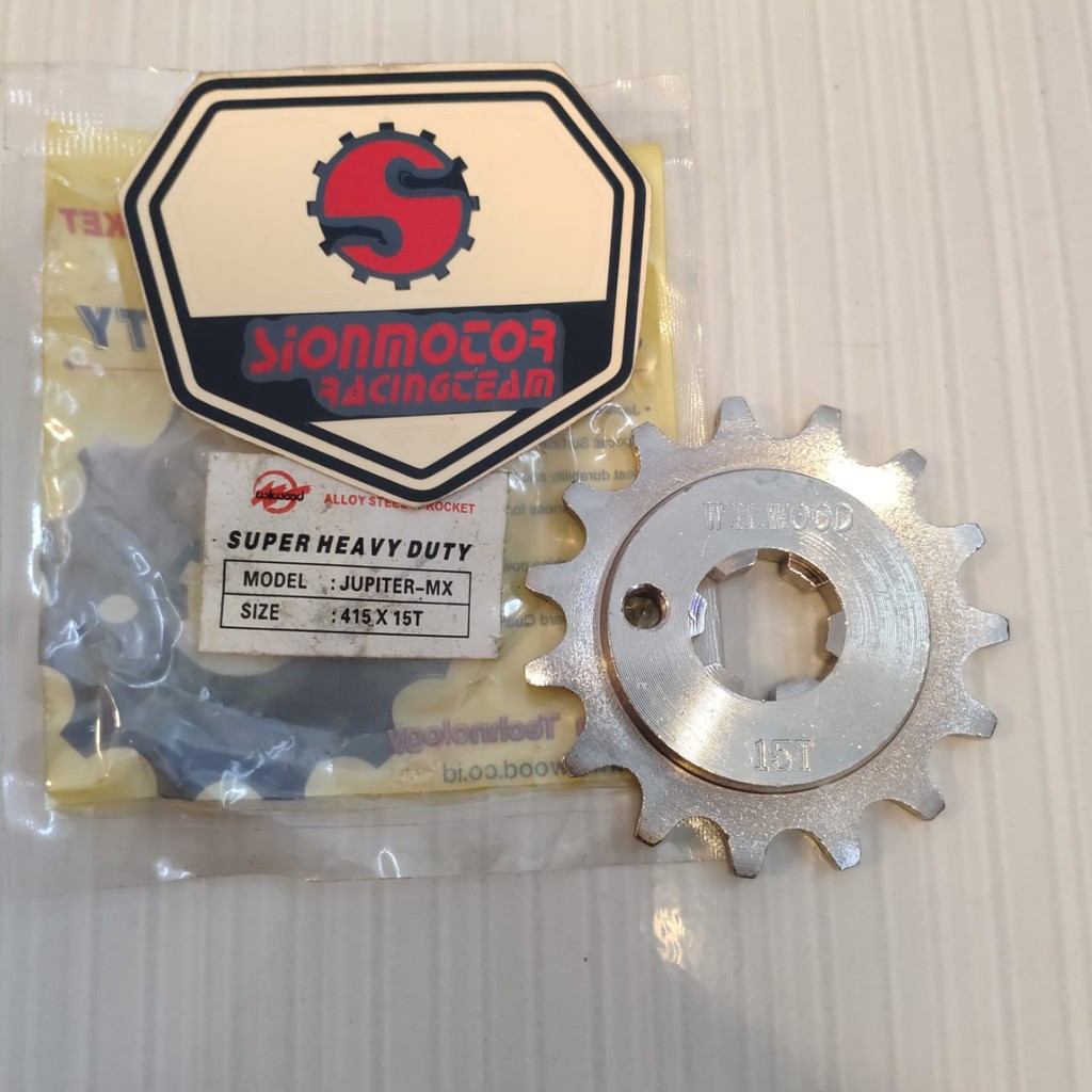Gear Depan / Gir Depan / Front Sproket 415 Yamaha Jupiter MX / Sniper MX Baja 15T  Wilwood-3