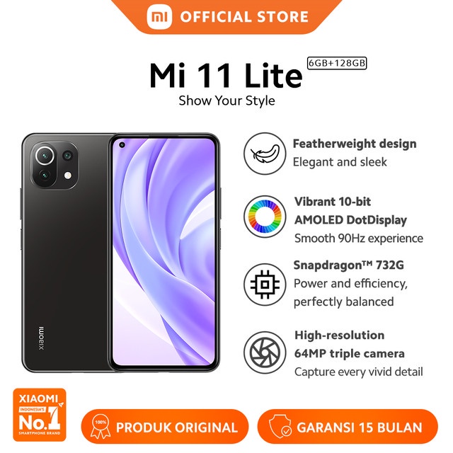 Xiaomi Mi 11 Lite (6GB+128GB) QualcommÂ® Snapdragonâ„¢ 732G
