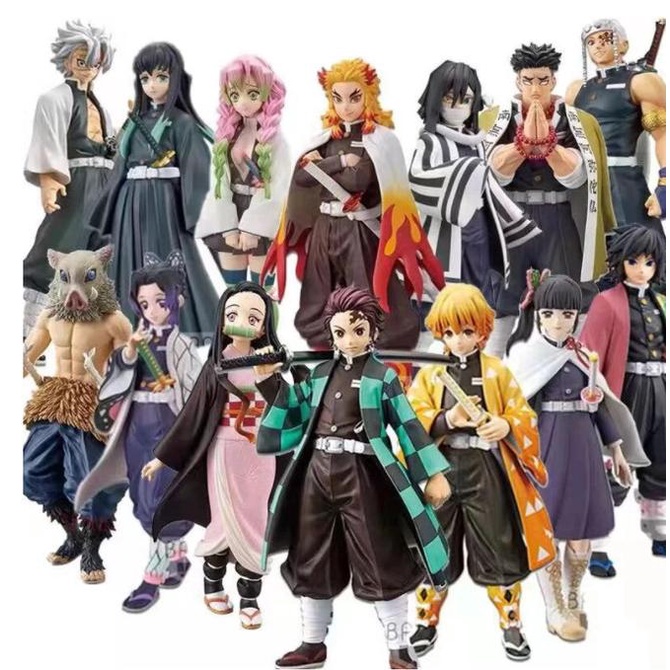 Tanjiro Nezuko Zenitsu Inosuke Action Figure Kimetsu No Yaiba