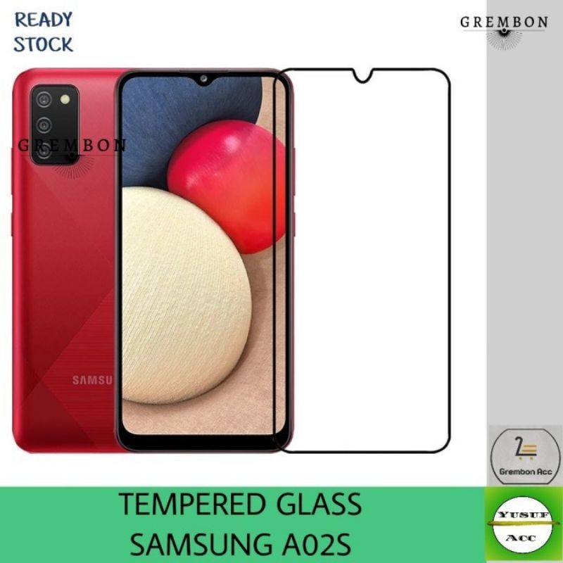 TAMPERED GLASS TG ANTI GORES FULL LAYAR SAMSUNG A02S A025F TAMPER GLASS