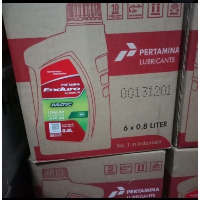 Enduro Matic 10W-30 Pertamina 0.8ml Sedus isi 6 botol