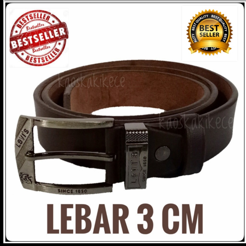 Ikat Pinggang Kulit Pria Lebar 3 Cm