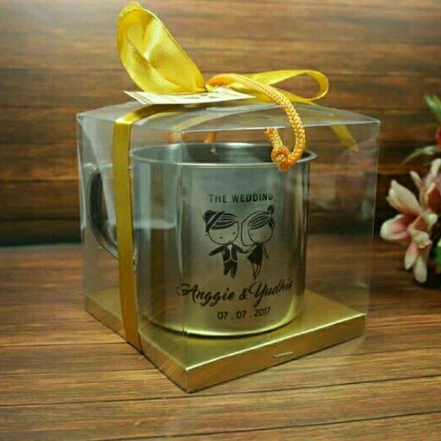 SOUVENIR GELAS STAINLESS KEMAS MIKA