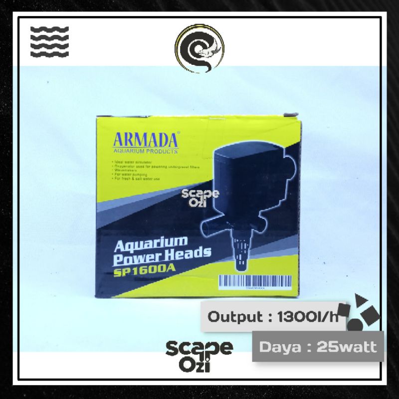 Pompa Celup Aquarium ARMADA SP 1600 A / PH 1600 / Sirkulasi Power Heads Termurah