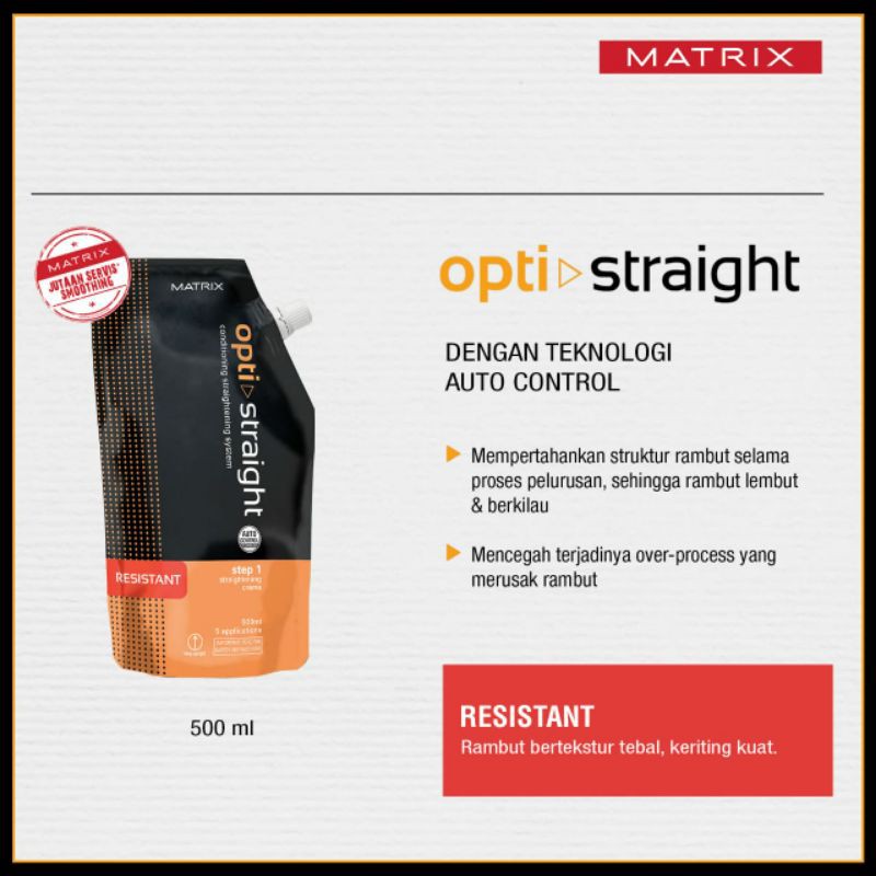 MATRIX STEP 1 OPTI STRAIGHT 500mL / Obat Rebonding Smoothing Pelurus Rambut