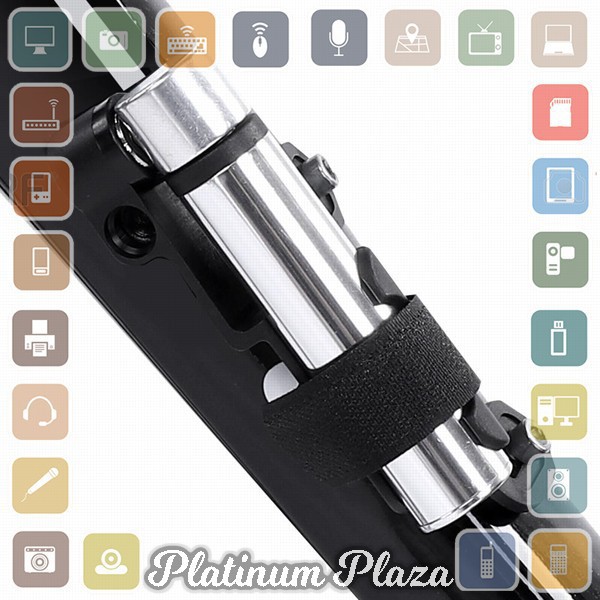 Grab Medan Pompa Manual Ban Sepeda Mini Bike Pump 120 PSI PP-06 DUUTI Hitam Sliver