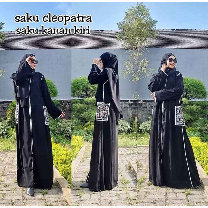 Terbaru Baju Abaya Gamis Hitam Turkey Abaya Bordir Bahan JetBlack Lembut Kwalitas Boutique Arab 2022