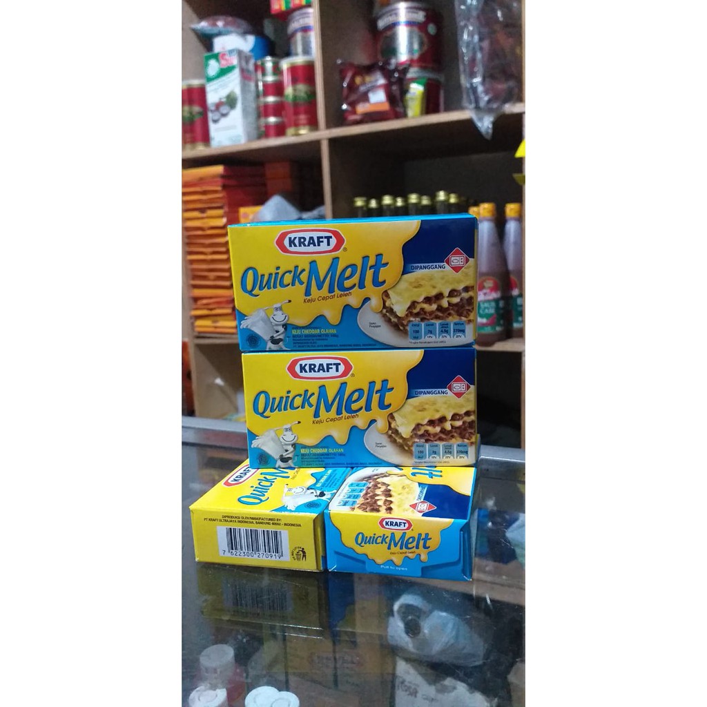 

Keju Kraft Cheddar Quick Melt Kemasan 165gr