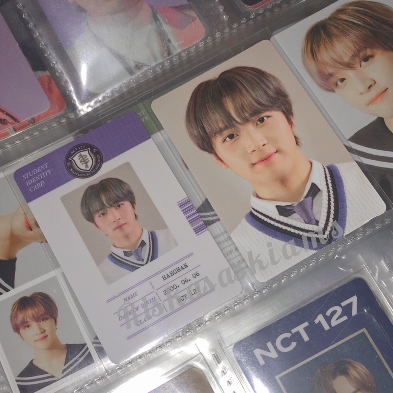[ baca desc] pc photocard id card b2s back to school haechan nct 127