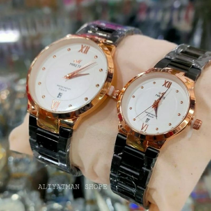 Jam Tangan Couple Mirete Original Tanggal Aktif | Sesuai Foto Dan vidio Jam Tangan Pria | Anti Air | Jam Tangan Cowok Cewek Couple Anti Air Import | Jam Mirete | Jam Tangan Couole Murah | Original | Tahan Air | Pria | Wanita | Jam Tangan Couple