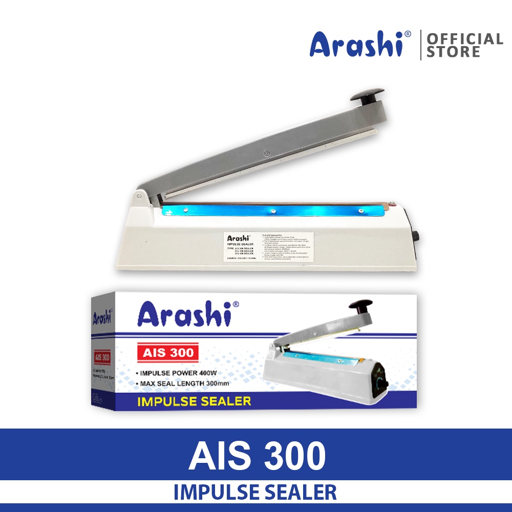 Arashi Hyperlite TIS 302 Impulse Sealer Press Perekat Plastik 30 cm