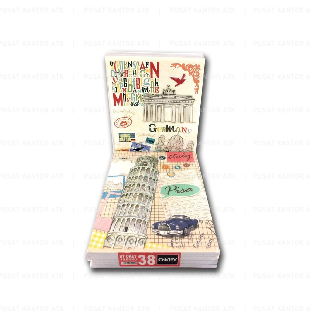 

Buku Tulis Okey Kiky 38 Lembar Random cover - Jual (1 Pack = 10 Pcs)-