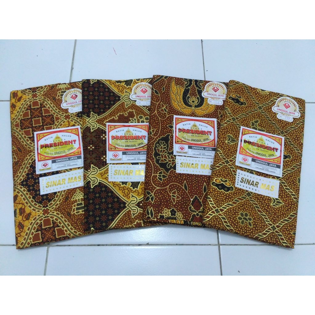 Kain Batik Prada PRESIDENT | Batik Prodo Prada Gliter Emas