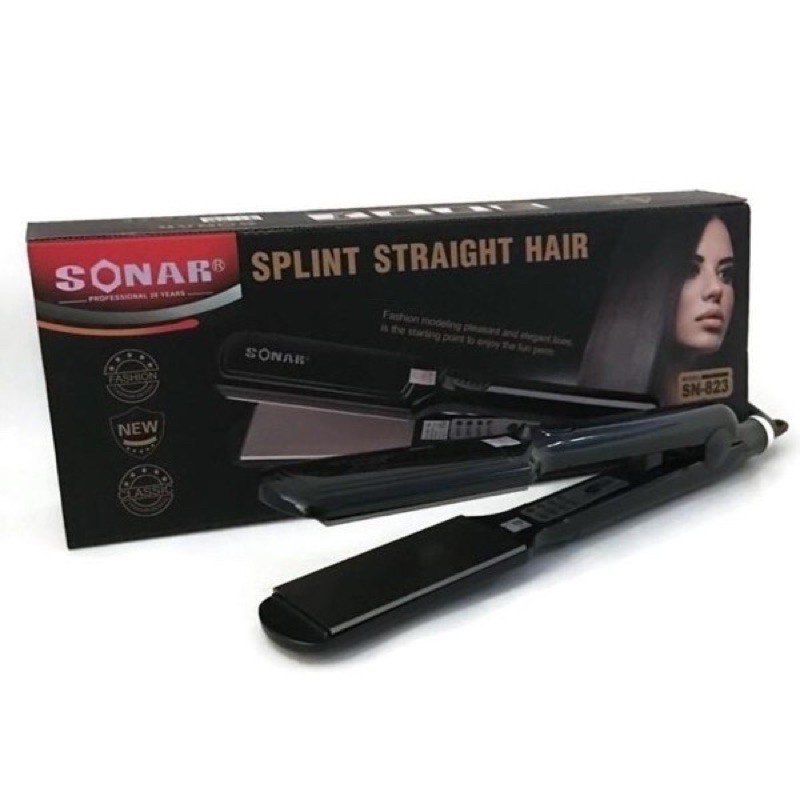 Catok Catokan Rambut Splint Straight Hair SN - 823 - Black