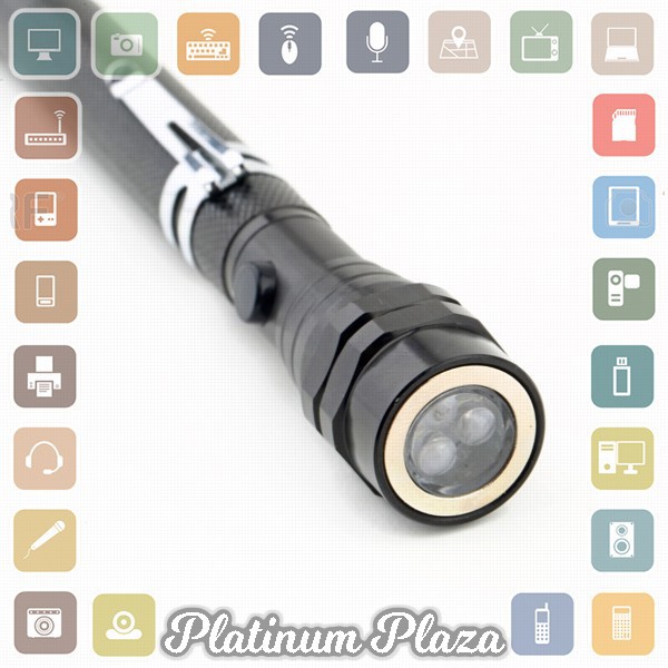 LED Telescopic Flexible Magnetic Pick Up Flashlight - Black`6EGXC5-