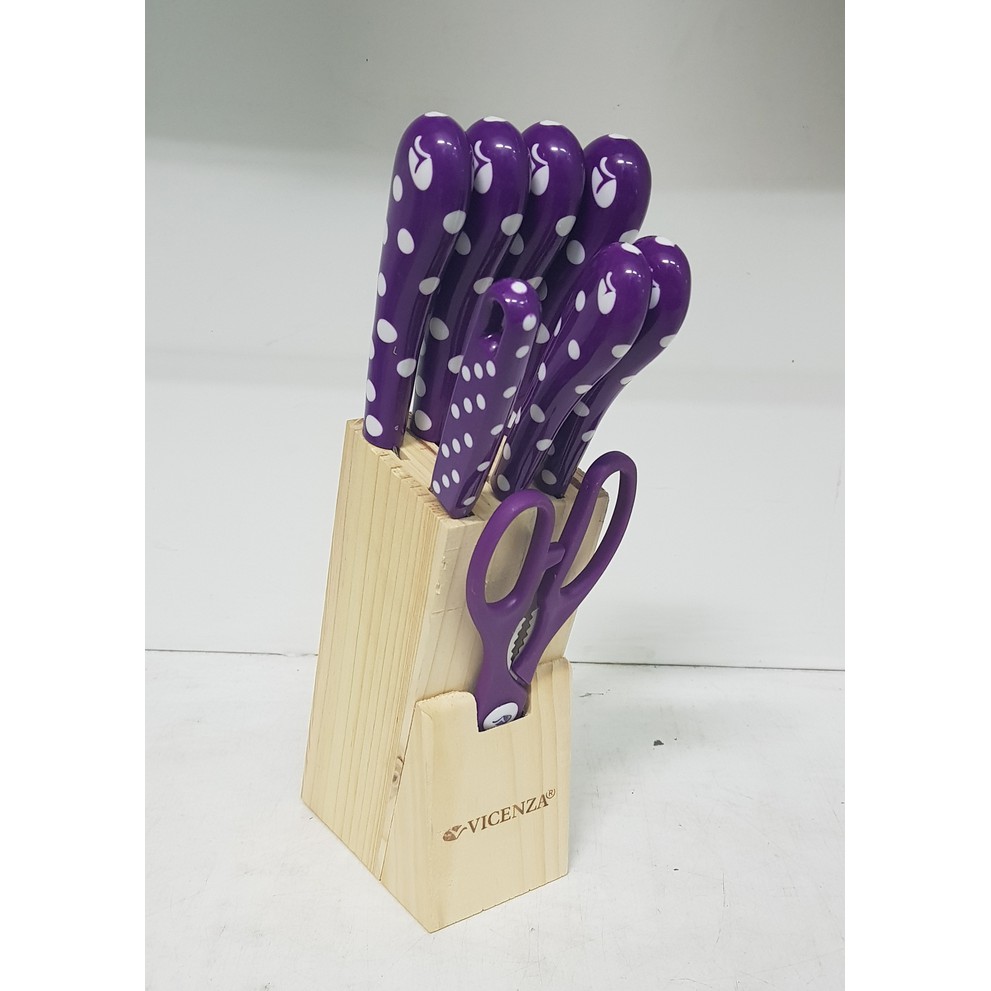 PISAU SET Polkadot Pisau Vicenza V918KP / Pisau Dapur Set Polkadot Vicenza V 918KP 1.100gr