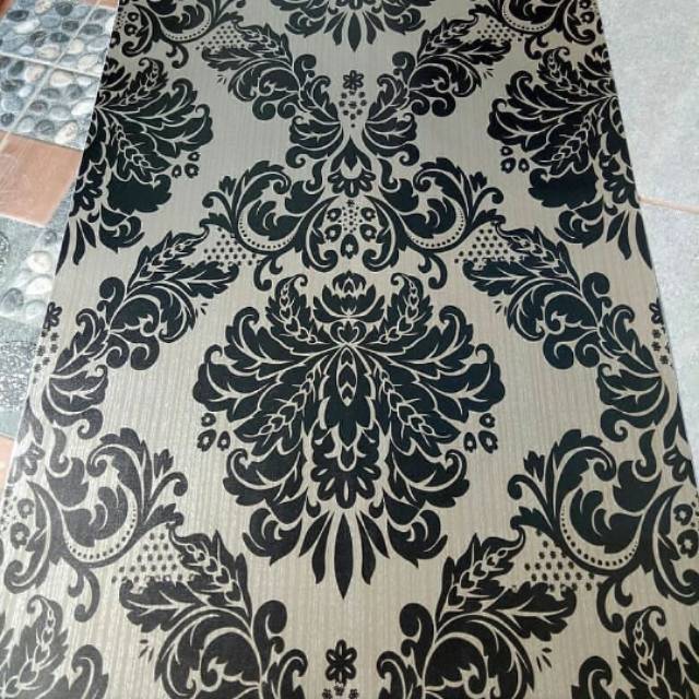 Wallpaper Dinding Batik Hitam Coklat