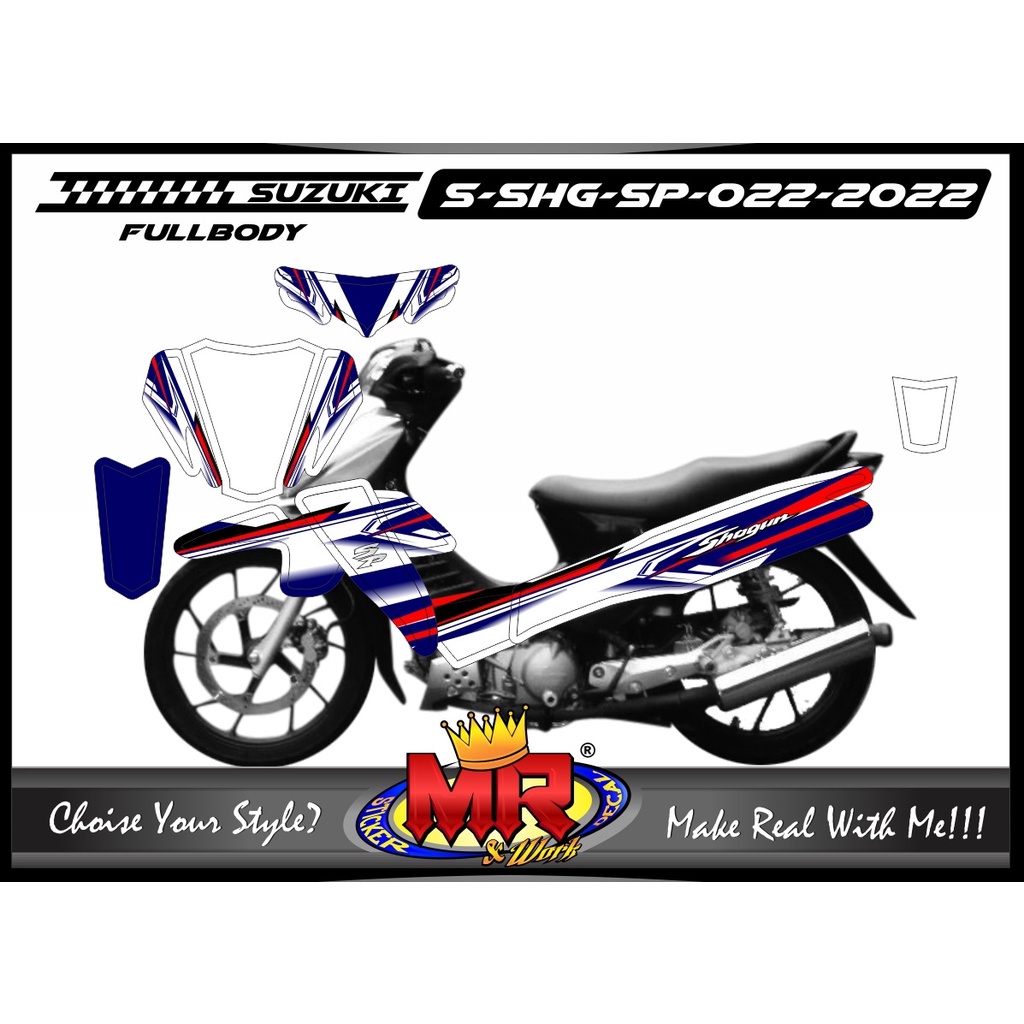 Stiker Motor Suzuki Shogun SP FullBody Grafis Stiker Decal Racing