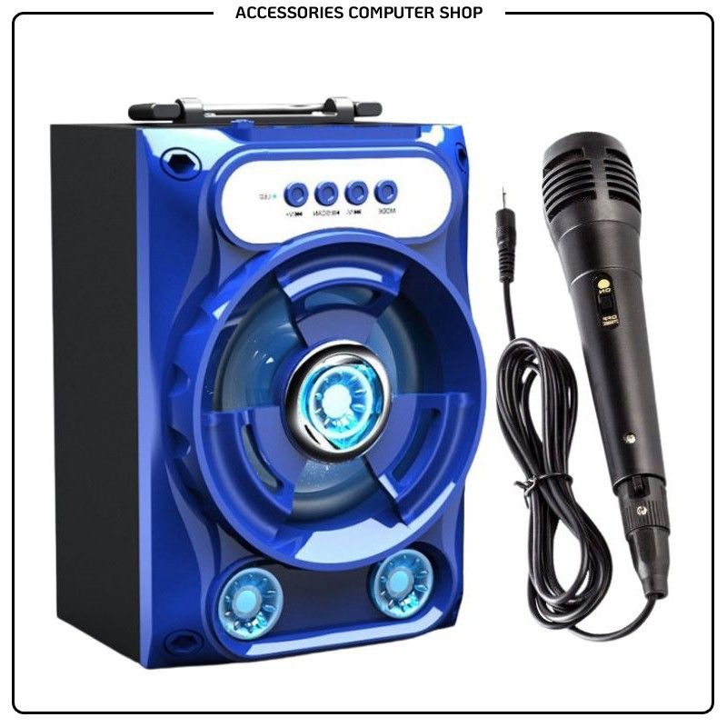 Speaker Bluetooth Karaoke Bass Fojax FJ-16DW Bahan Kayu Suara