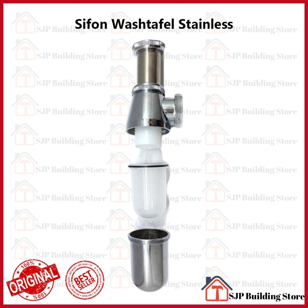 Siphon Botol Wastafel Stainless - High Quality Sifon Wastafel Cuci Tangan Botol STAINLESS Afur Pembuangan