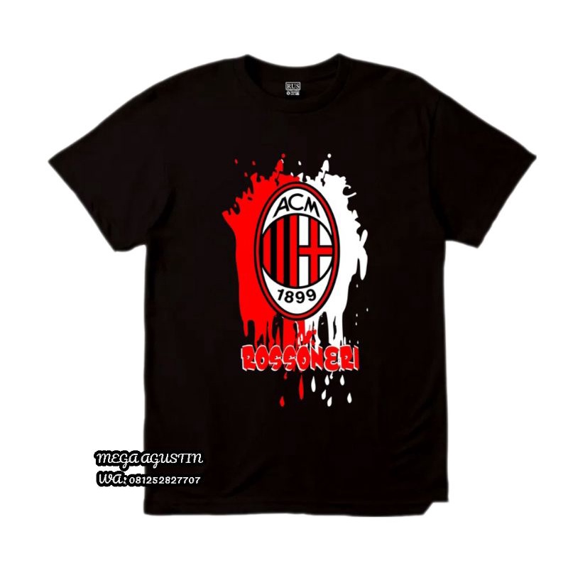 KAOS DISTRO BOLA ACM MILAN ORIGINAL DISTRO UNISEX