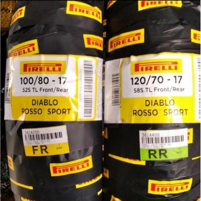 Paket Ban Pirelli Diablo Rosso Sport 100/80 & 120/70 ring17