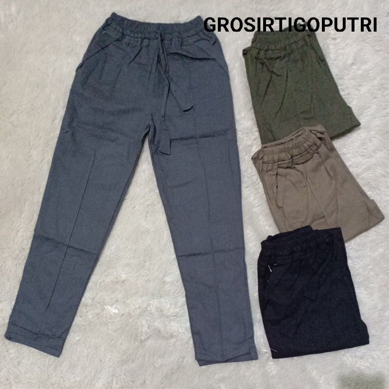 CELANA BAGGY PANTS ANAK KATUN TWILL:6--14 THN