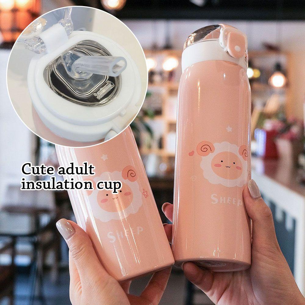 Preva 500ml Vacuum Cup Portable Kartun Mug Kopi Anti Bocor