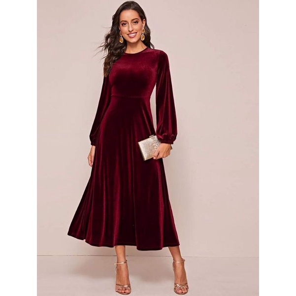 Velvet Dress Bludru