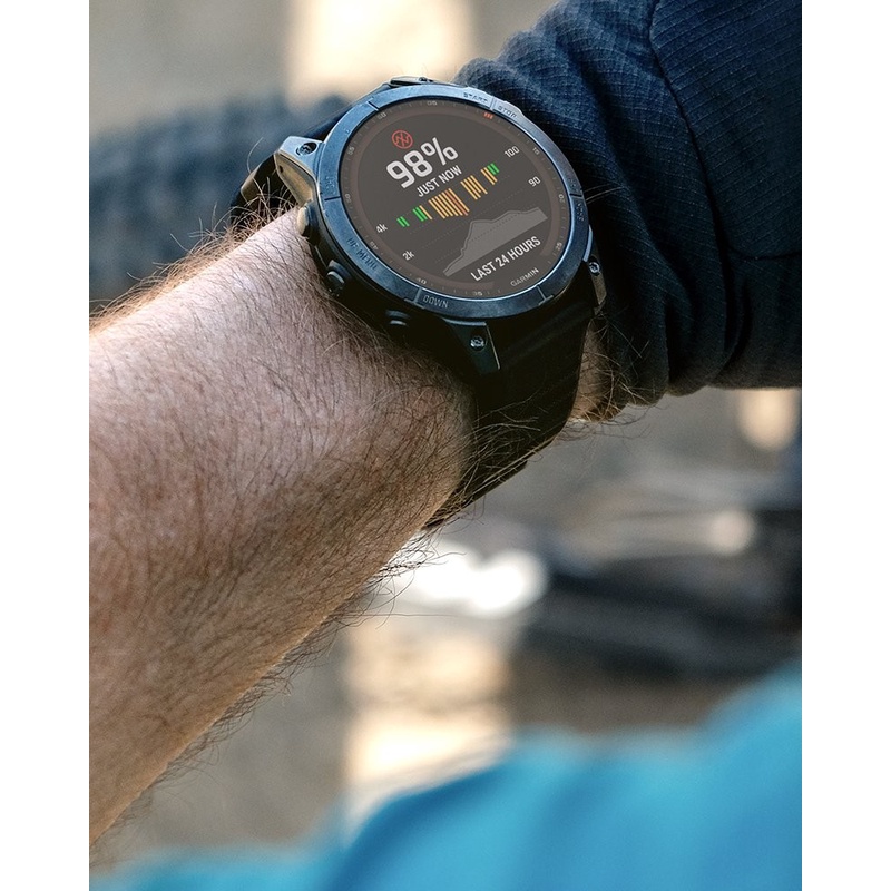 Garmin Fenix 7X Sapphire Solar Black DLC Titanium with Black Band - Garansi Resmi TAM 2 Tahun