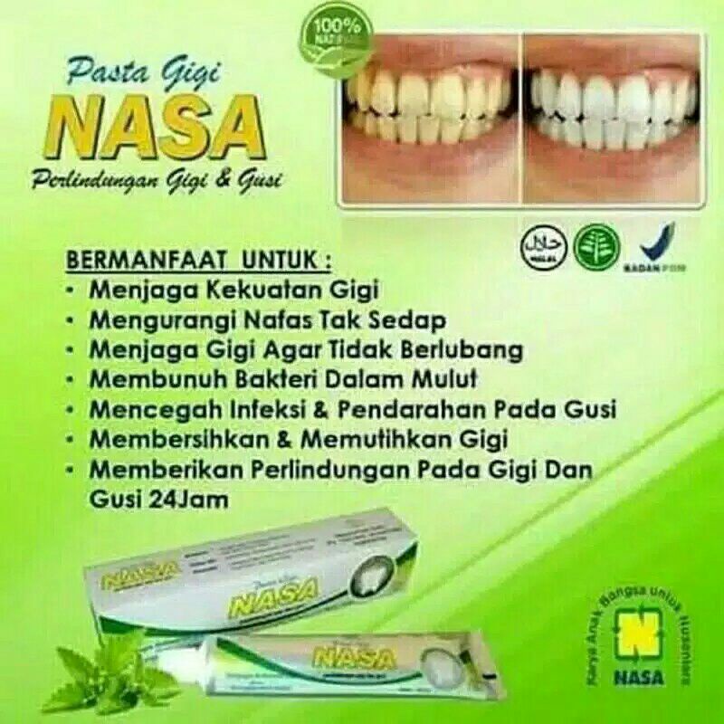 Terlaris Pasta Gigi Nasa dijamin original 100% asli produk Nasa