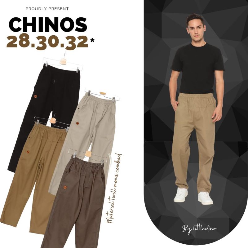Celana panjang dewasa/celana chinos dewasa reguler jumbo by Little Dino