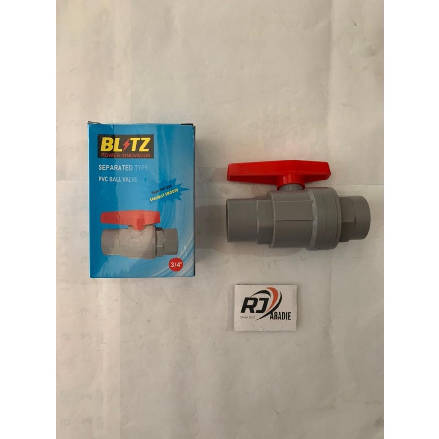 Stop Keran Kran Ball Valve PVC Tebal Blitz 931 Polos 1/2&quot; 3/4&quot; 1&quot;