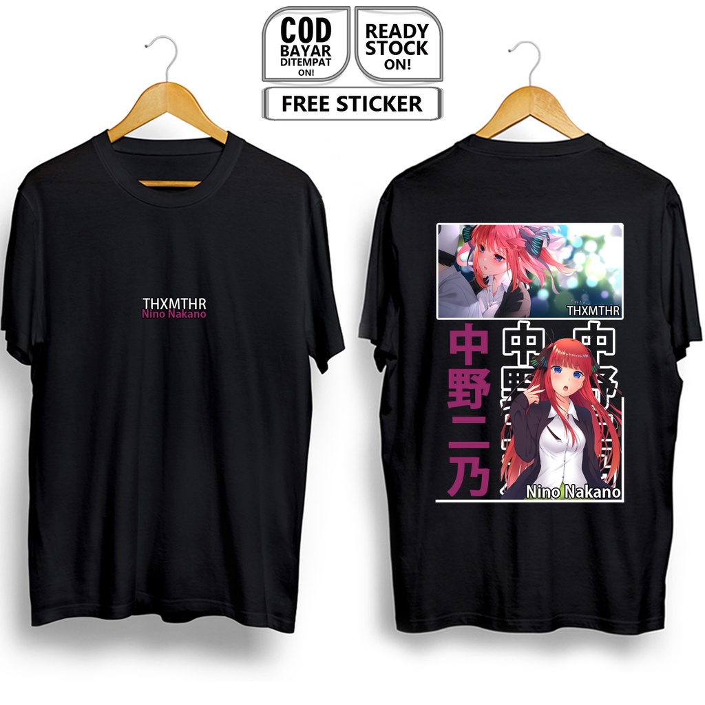 KAOS NINO NAKANO 5TOUBUN NO HANAYOME WAIFU ANIME MANGA WIBU OTAKU MIKU NAKANO YOTSUBA THE BRIDE FUUT