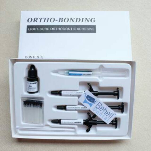 LEM BEHEL ORTHOBONDING LIGHT CURE ORIGINAL BIG // Lem Behel Light Curing Laser Perekat Behel Permanen Metal Ceramic Transparan / Set Perekat Dental / Gel Etching Etsa Primer Paste // BEHELLDENTAL